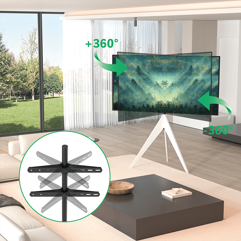 XTRARM Argo - Soporte TV de suelo Blanco/Gris