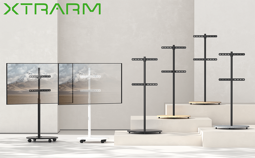 XTRARM Arius Impresión - Soporte TV de suelo Madera de Haya