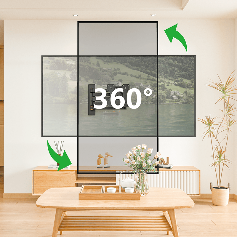 XTRARM Axis XL 108,5 cm Negro - Soporte de TV giratorio e inclinable