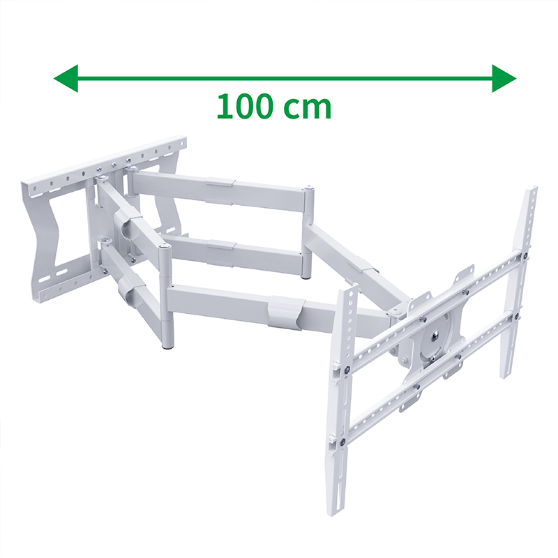 XTRARM Cratos 100 cm doble Rotate VESA 600 - Soporte TV de pared Blanco