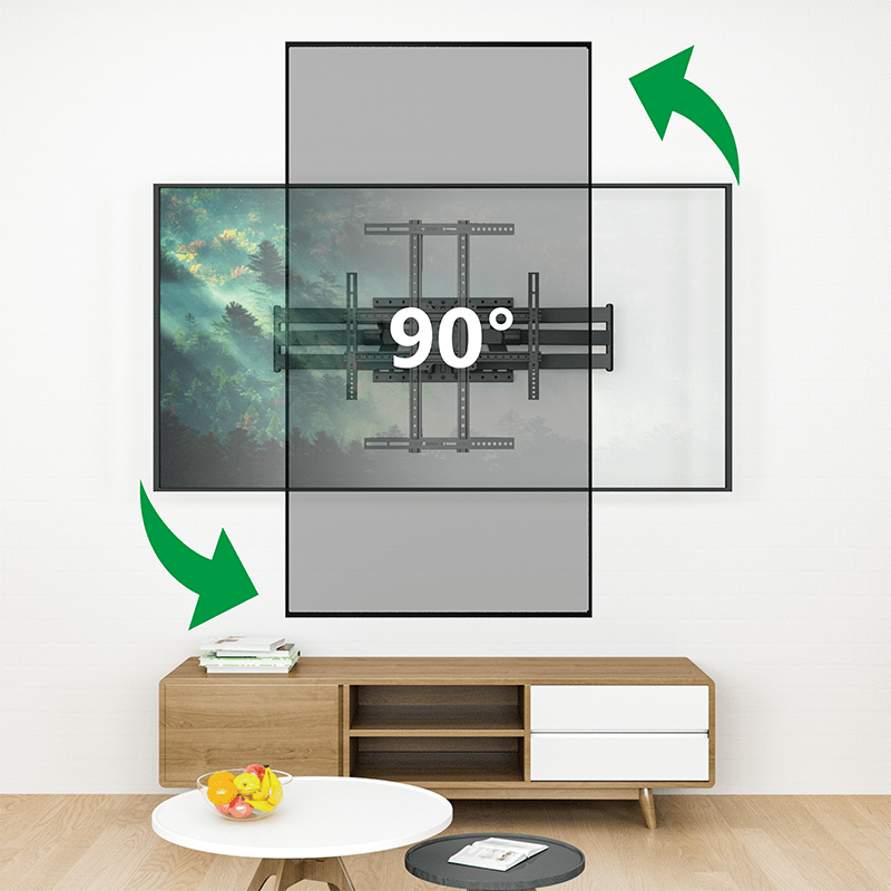 XTRARM Cratos 120 cm doble Rotate VESA 600 TV - Soporte TV de pared Negro