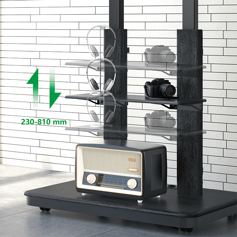 XTRARM Duolite negro Móvil – Soporte Tv de pie eléctrico