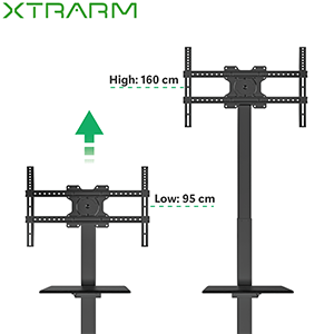 XTRARM Elevate Nogal - Soporte de suelo eléctrico