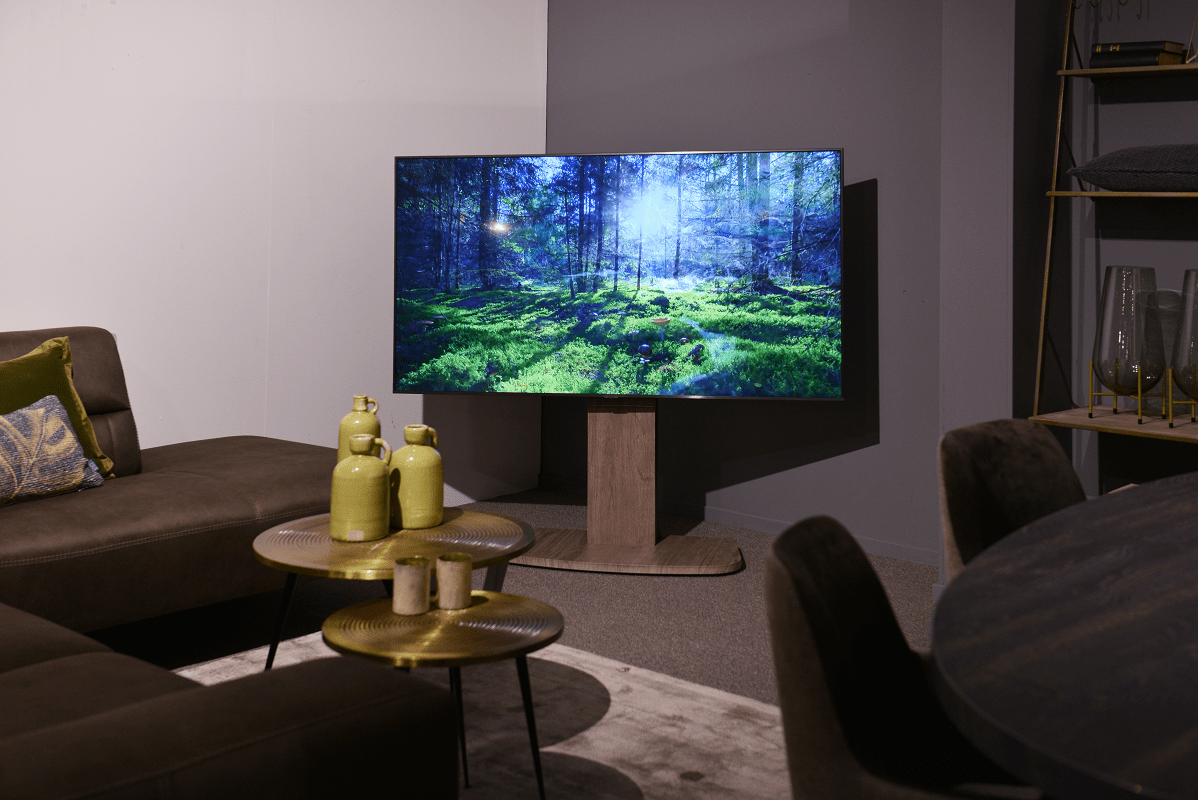 XTRARM Ferro - Soporte TV de suelo Madera/Acero