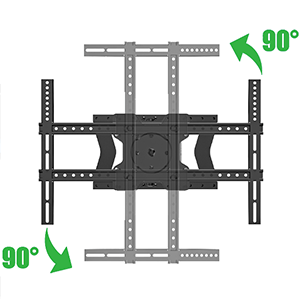 XTRARM Ferrom 120 cm Rotate - Soporte TV de pared Negro