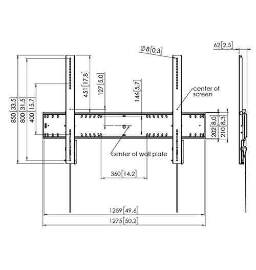 Vogel's Professional PFW 6910 Inclinable - Soporte TV de pared Negro