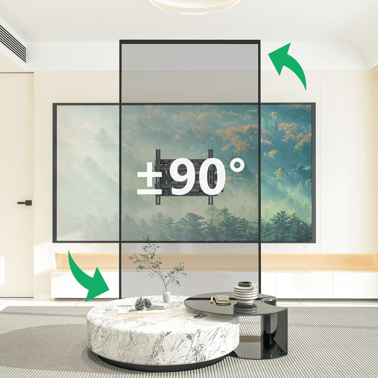 XTRARM Tantal 80 cm Flex - Soporte TV de pared Negro