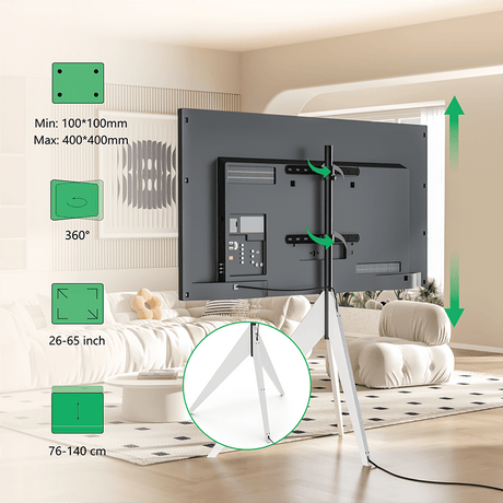 XTRARM Argo - Soporte TV de suelo Blanco/Gris