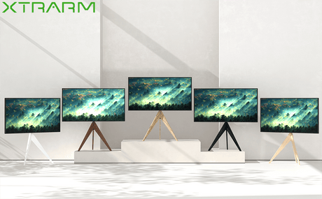 XTRARM Argo - Soporte TV de suelo Blanco/Gris