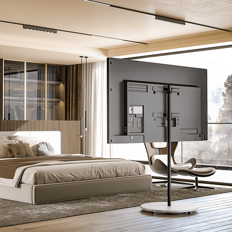 XTRARM Arius Impresión - Soporte TV de suelo Madera Gris