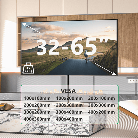 XTRARM Arius - Soporte TV de suelo Madera Maciza