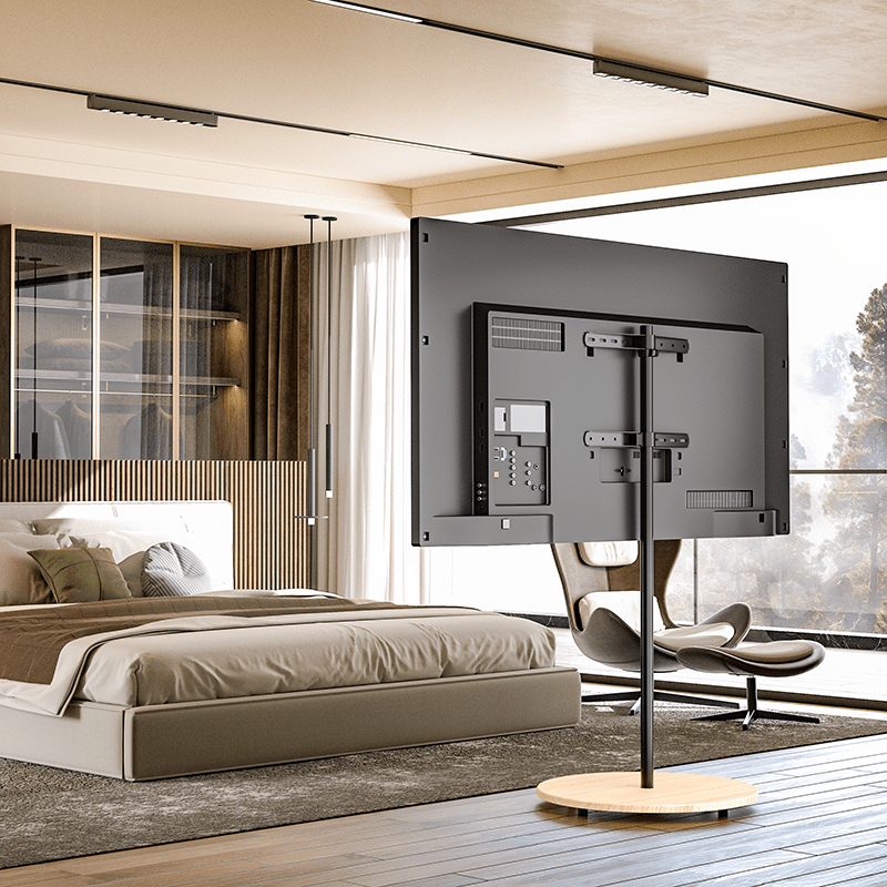 XTRARM Arius - Soporte TV de suelo Madera Maciza