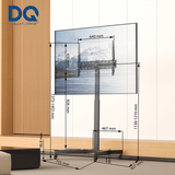 DQ Wall-Support Artem Móvil Negro – Soporte Tv de suelo