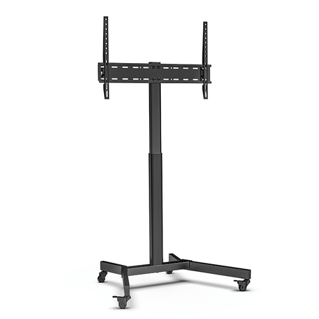 DQ Wall-Support Artem Móvil Negro – Soporte Tv de suelo