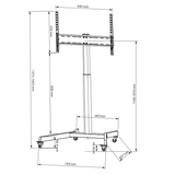 DQ Wall-Support Artem Móvil Negro – Soporte Tv de suelo