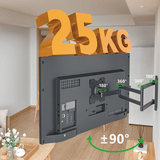 XTRARM Axis XL 108,5 cm Negro - Soporte de TV giratorio e inclinable