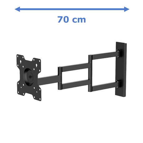 XTRARM Axis XL 70 cm Negro - Soporte de TV giratorio e inclinable
