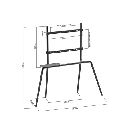 XTRARM Ayta Negro - TV Soporte de suelo