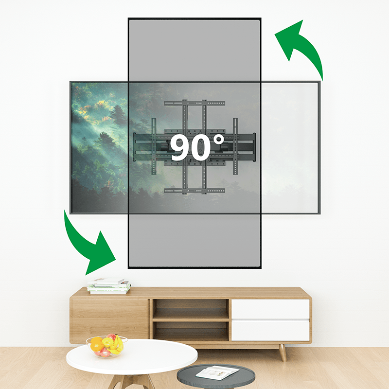 XTRARM Cratos 100 cm doble Rotate VESA 600 TV - Soporte TV de pared Negro