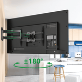 XTRARM Cratos 100 cm doble Rotate VESA 600 TV - Soporte TV de pared Negro