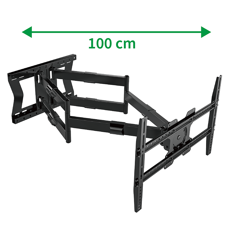 XTRARM Cratos 100 cm doble Rotate VESA 600 TV - Soporte TV de pared Negro