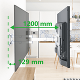 XTRARM Cratos 120 cm doble Rotate VESA 600 - Soporte TV de pared Blanco