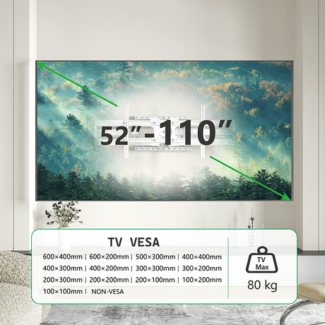 XTRARM Cratos 120 cm doble Rotate VESA 600 - Soporte TV de pared Blanco