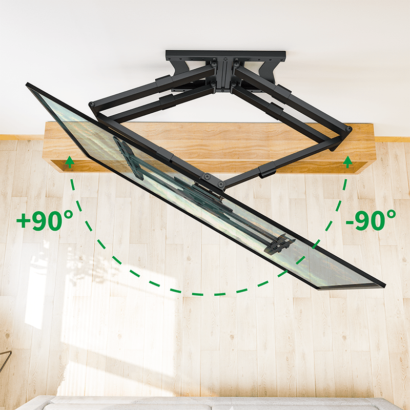 XTRARM Cratos 120 cm doble Rotate VESA 600 TV - Soporte TV de pared Negro