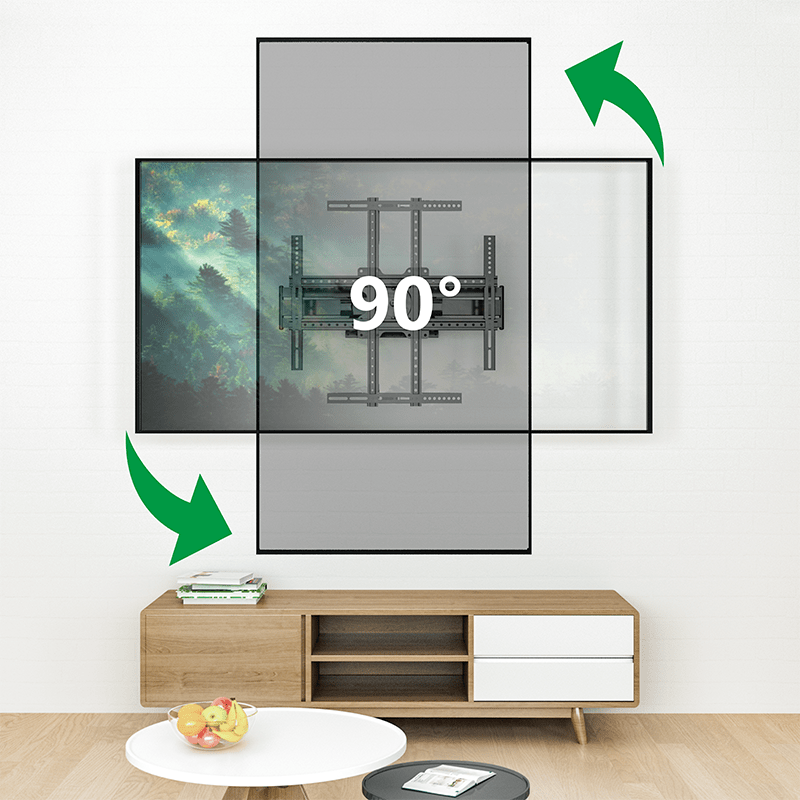 XTRARM Cratos 80 cm doble Rotate VESA 600 - Soporte TV de pared Negro