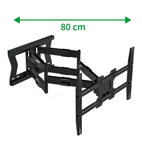 XTRARM Cratos 80 cm doble Rotate VESA 600 - Soporte TV de pared Negro