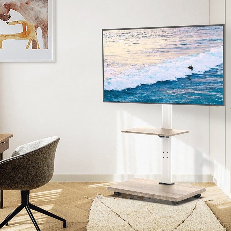 XTRARM Delphos Roble Móvil – Soporte Tv de pie