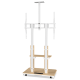 XTRARM Duolite blanco/haya Móvil – Soporte Tv de pie eléctrico