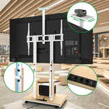 XTRARM Duolite blanco/haya – Soporte Tv de pie Manual