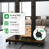 XTRARM Duolite negro/nogal – Soporte Tv de pie Manual