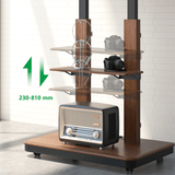 XTRARM Duolite negro/nogal – Soporte Tv de pie Manual