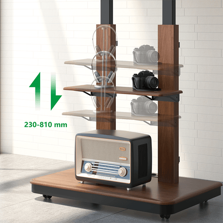 XTRARM Duolite negro/nogal – Soporte Tv de pie Manual