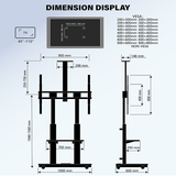 XTRARM Duolite negro/nogal – Soporte Tv de pie Manual