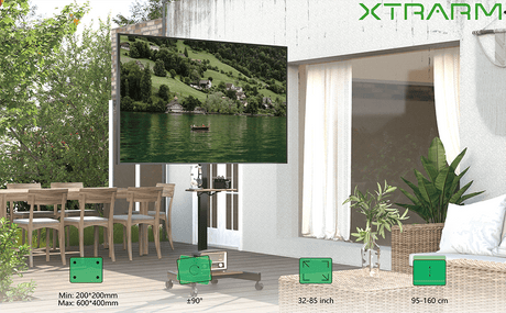 XTRARM Elevate Nogal - Soporte de suelo eléctrico