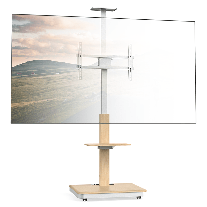 XTRARM Elite blanco/haya Móvil – Soporte Tv de pie eléctrico