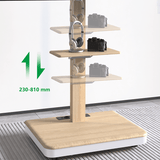 XTRARM Elite blanco/haya Móvil – Soporte Tv de pie eléctrico