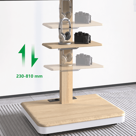 XTRARM Elite blanco/haya Móvil – Soporte Tv de pie eléctrico