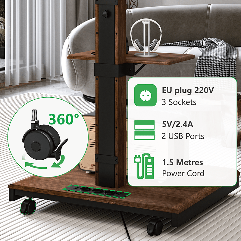 XTRARM Elite negro/nogal – Soporte Tv de pie Manual
