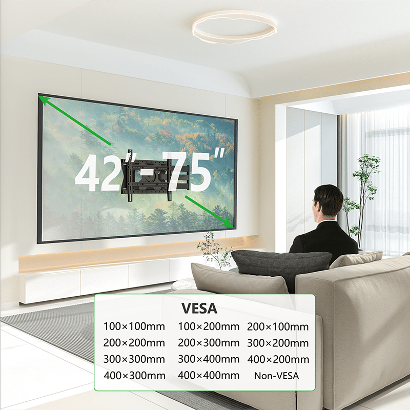 XTRARM Ferrom 120 cm Rotate - Soporte TV de pared Negro