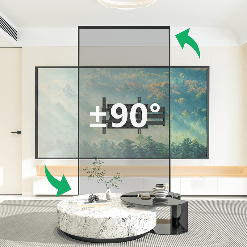 XTRARM Ferrom 120 cm Rotate - Soporte TV de pared Negro