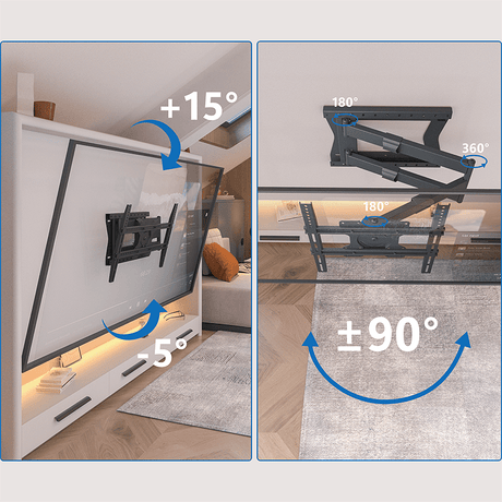 DQ Hercules Flex 2.0 VESA 600 100 cm TV beugel zwart