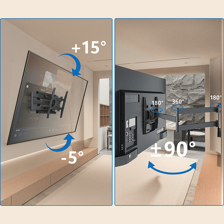 DQ Wall-Support Hercules 2.0 120 cm Flex VESA 400 - Soporte TV de pared Negro