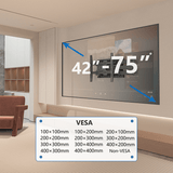 DQ Wall-Support Hercules 2.0 120 cm Flex VESA 400 - Soporte TV de pared Negro