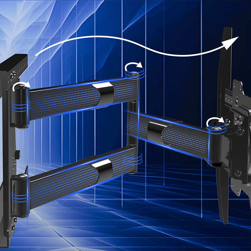 DQ Wall-Support Hercules 2.0 80 cm Flex - Soporte TV de pared Negro