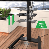 XTRARM Soporte Móvil para Televisión Proton 500 Pie-TV Negro: Funcionalidad y Estilo inigualables