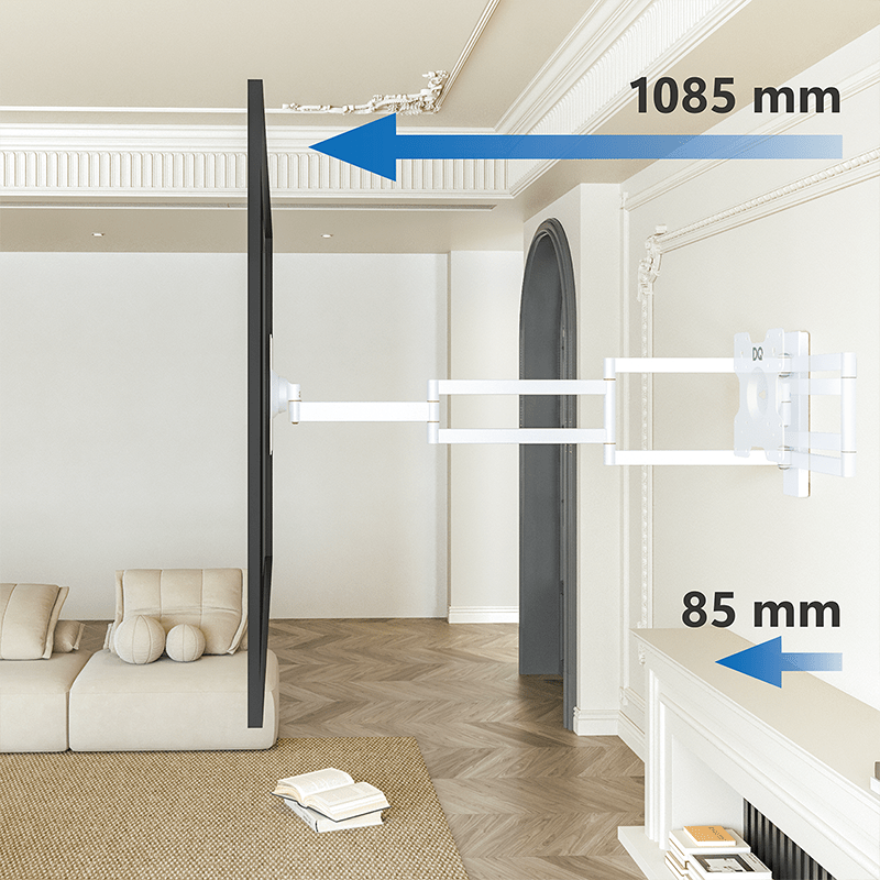 DQ Wall-Support Rotate XL 108,5 cm Giratorio - Soporte TV de pared Blanco